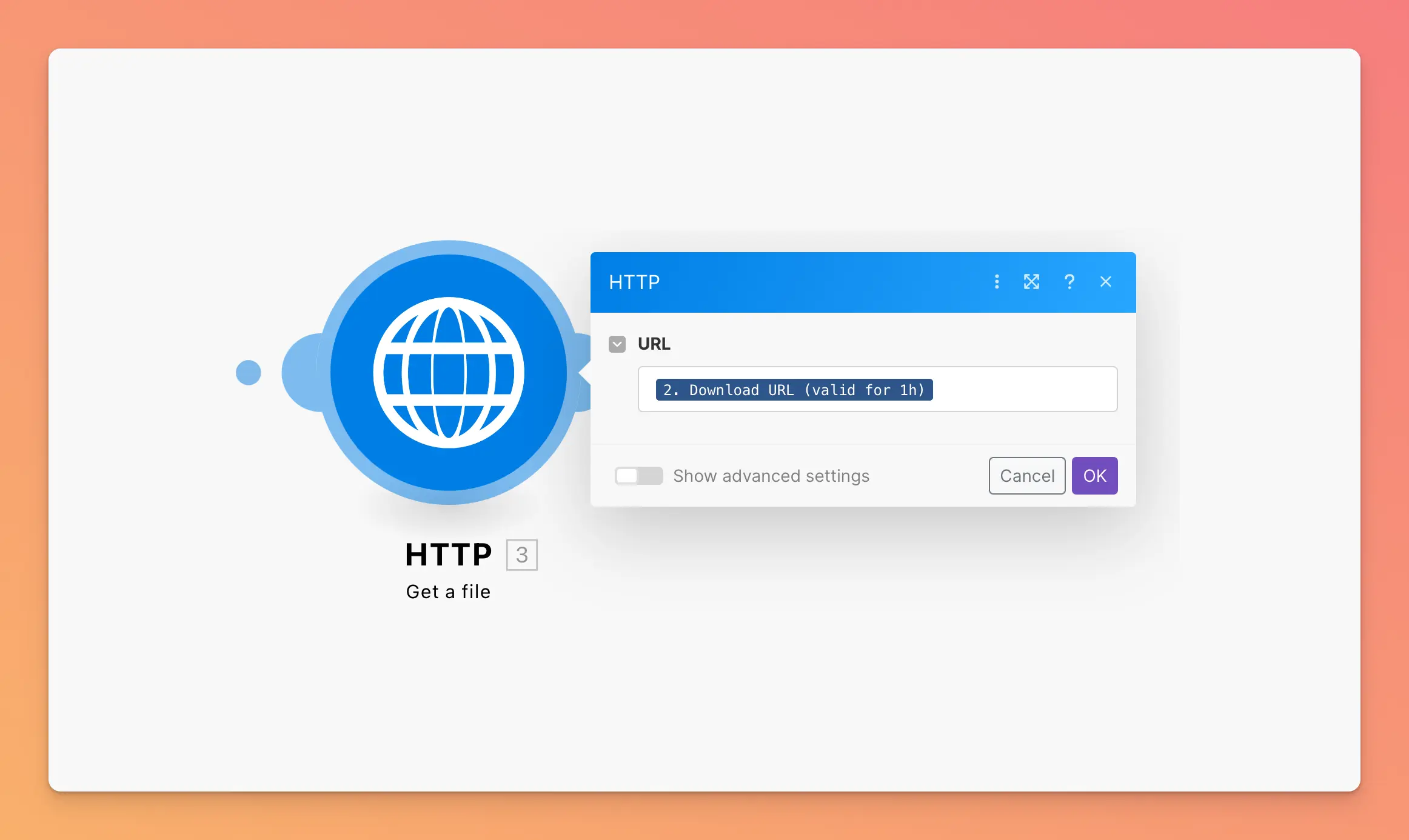 HTTP Get a File module configuration
