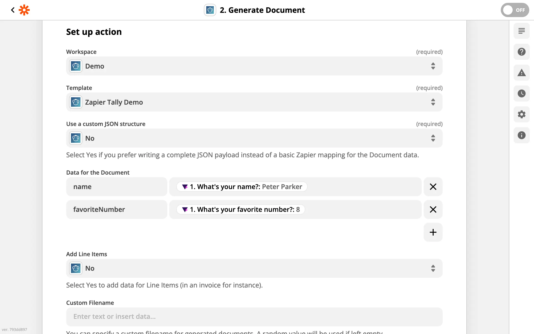 Testing the PDFMonkey action